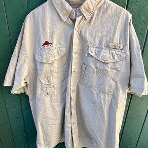 Columbia Vented Fishing Shirt,  XL,  Many Pockets w/ Velcro Secure Close,